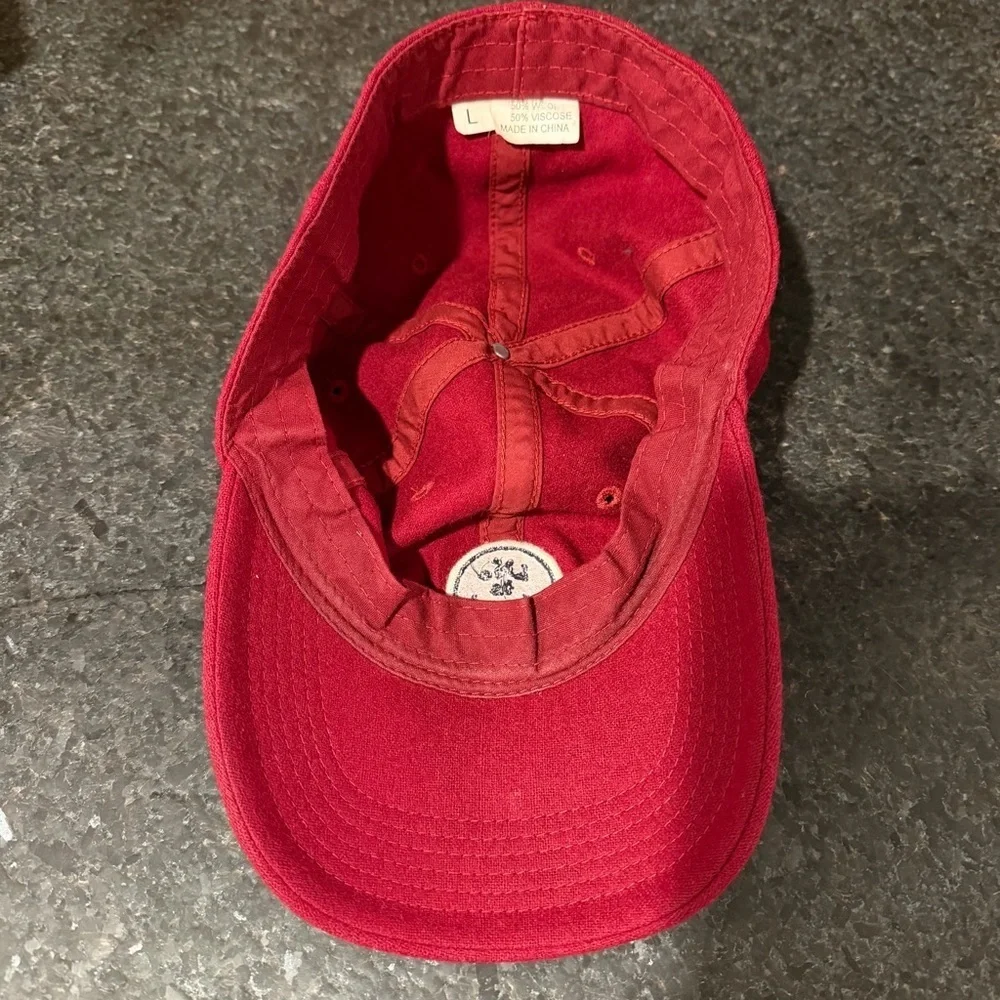 Vintage Wool Red Life is Good Logo Youth Baseball Hat EUC Large